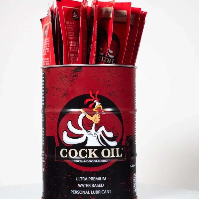 Collector’s Edition Cock Oil Branded Drum – With 25 Foil Packets